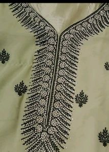 Elegant Light Green Embroidered Kurta Set