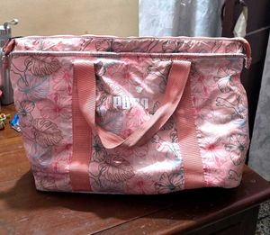 Puma Pink Floral Duffle Bag