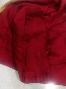 Maroon Saree with Gold Embellishments