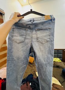 Stylish Light Wash Denim Jeans women jean pants