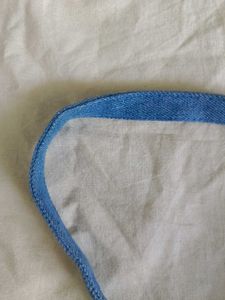 Blue Denim Shoulder Bag with Chain