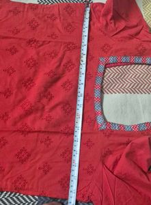 Elegant Red Cotton suit set