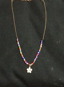 Boho Beaded Flower Necklace