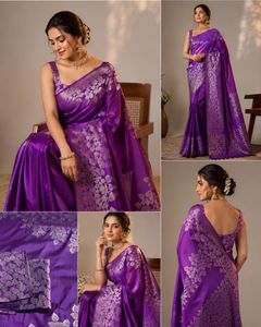 Stunning Purple Silk Saree