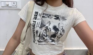 H&amp;M white baby tee