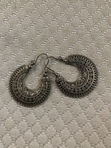 Oxidised Hanging Earring