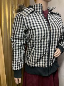 Checkered Hooded Jacket
