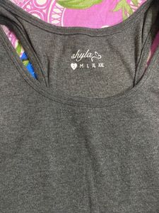 Charcoal Grey Racerback Tank Top