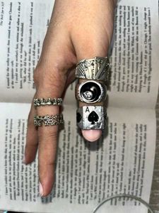 Set of Silver Chunky Anti tarnish rings