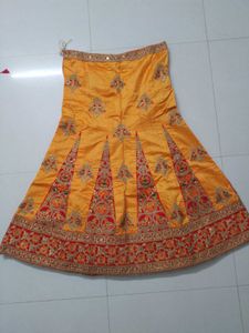 Yellow Embroidered Lehenga Choli Set