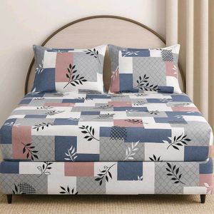 New Multicolour Printed Bedsheet With 2 Covers