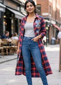 Chic Plaid Longline Shirt