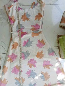 Leaf Print Summer Dress