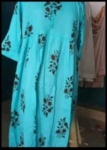 Beautiful Light Blue Floral Kurta Set