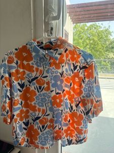 ZUDIO Vibrant Floral Print Button-Up Shirt
