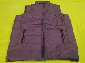 Maroon Sleeveless Padded Vest