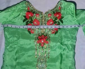 Women's Sea Green Embroidered Anarkali Kurta | Sty
