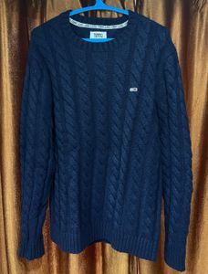 Tommy Hilfiger Navy Blue Cable Knit Sweater