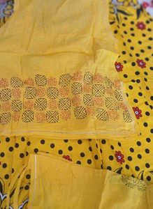 Yellow Printed Kurta Set