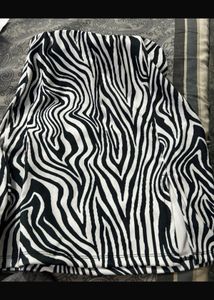 Zebra Print Mini Skirt