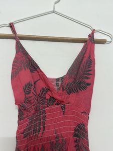 Pink Fern Print Sundress