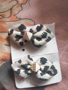 Cute Leopard Print Bow Hair Clips (Set of 2)