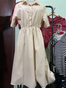 Beige Shirt Dress