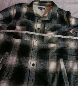 Cozy Plaid Sherpa Lined Jacket, wollen jacket for