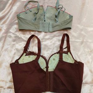 Lace &amp; Embroidered Bras Set