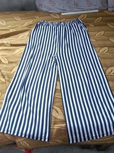 black and white strip lycra plazzo