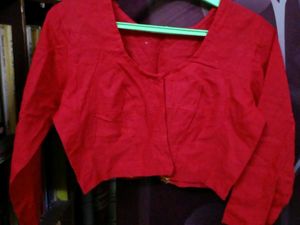 pure cotton Vibrant Red Blouse