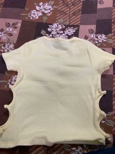 Cute Yellow Cut-Out T-Shirt