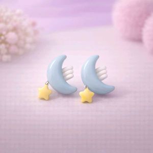 Moon & Star Stud Earrings