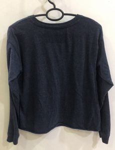 Grey Long Sleeves T-shirt For Women