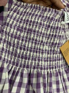 Purple Gingham Halter Top