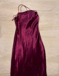 Purple Satin Dress