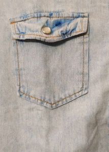Light Blue Denim Collared Shirt