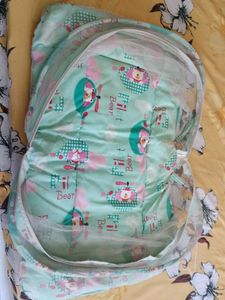 Baby Bedding with Mosquito Net (Green, Blue Availa