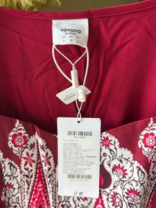 Burgundy Printed Dress 👗