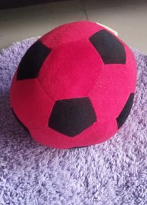 Pink &amp; Black Plush Soccer Ball