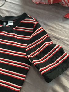 Striped Bodycon Midi Dress