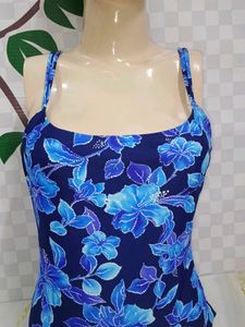 (600)Floral Print Tankini Top