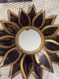 Sunflower Wall Mirror &amp; Candle Holder