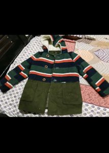 Cozy Striped Hooded Jacket and sweater free
