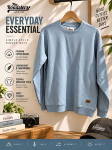 Roadsters Life Co. Blue Crewneck Sweatshirt