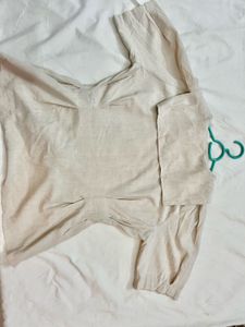 Chic Beige Button-Up Shirt