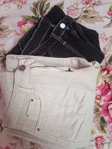 Pack of 2 Stylish Dark Wash Cargo Jeans