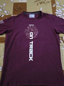 Maroon "91 TRACK" Graphic T-Shirt
