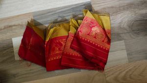 Half Saree Silk Fabric with Intricate Border
