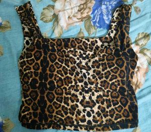 Leopard Print Crop Top